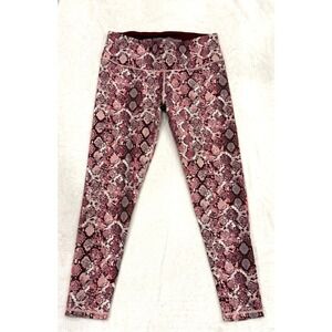 Victoria Sport Knockout Leggings Pink Purple Snakeskin Print Activewear Womens L